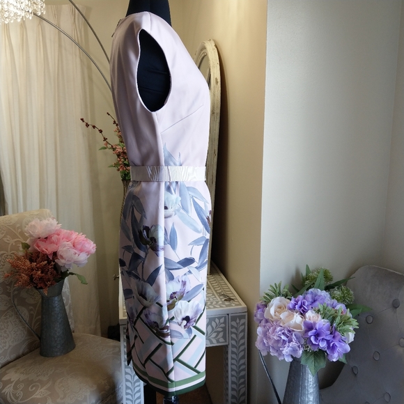 🍒NWT🍒 TED BAKER ICE PINK BODYCON DRESS - Picture 6 of 12